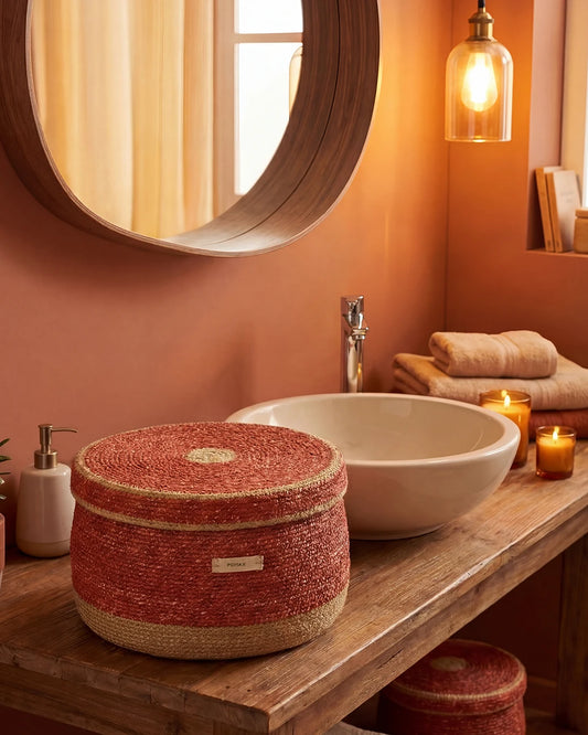 Cesto Port Louis con tapa 19x25cm de la marca Pomax