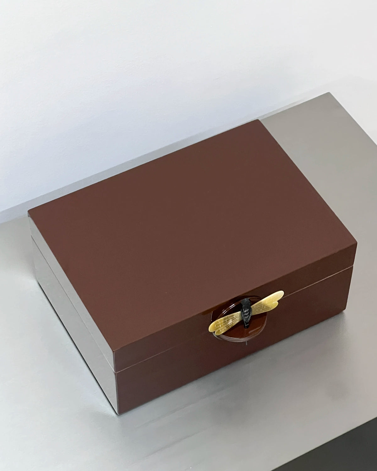 CAJA LIBELULA ESMALTADA XXL CHOCOLATE